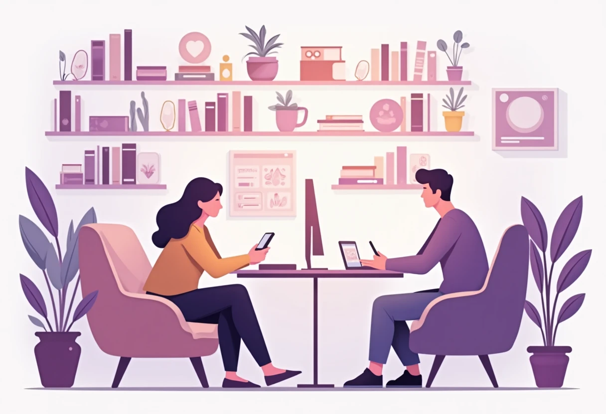 Couple utilisant des applications de rencontre