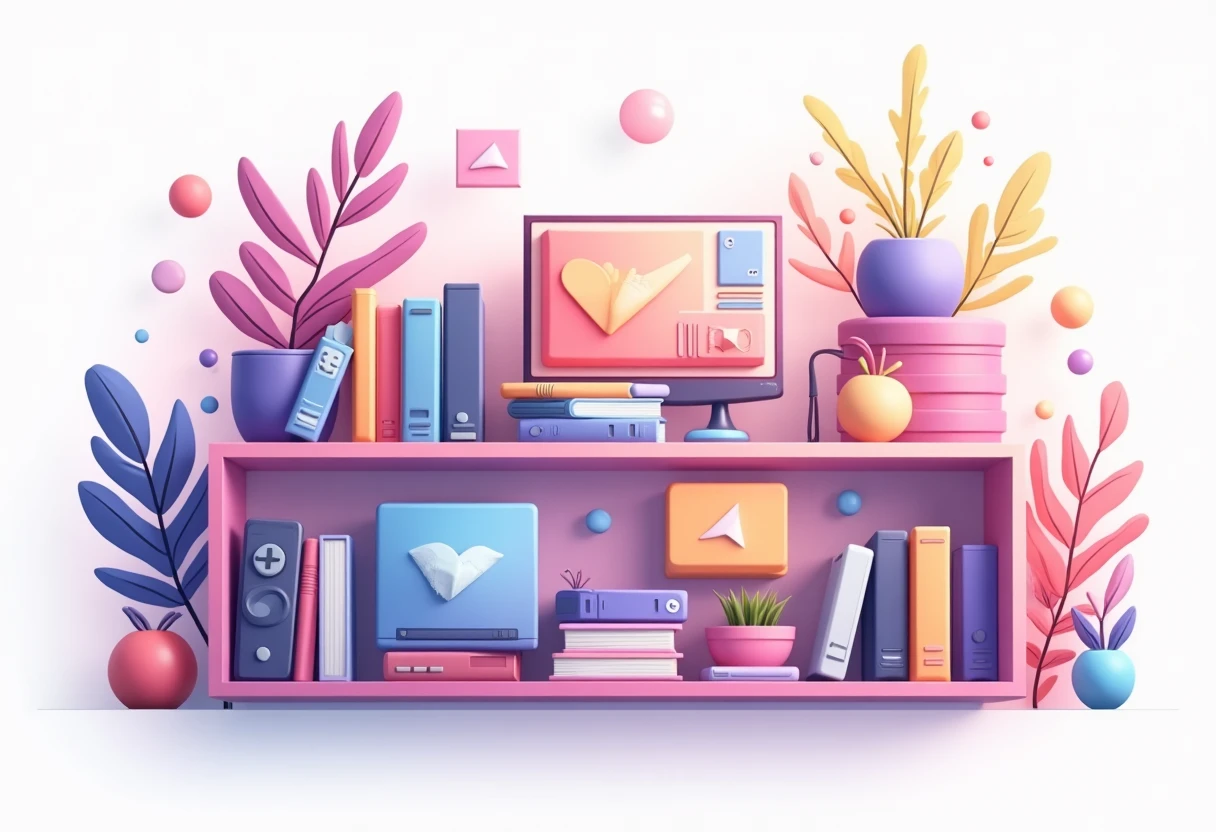 Illustration abstraite d'applications de streaming